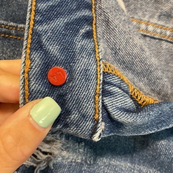 Distressed High Waist Mom Shorts | BullHead/Pacsun | Size 27 - Picture 9 of 11